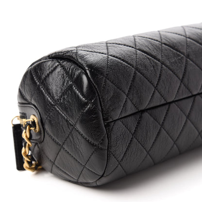 Chanel Shiny Lambskin Quilted Fashion Therapy Bowling Bag Black 6 of 11