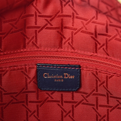 Christian Dior Lambskin Cannage Large Soft Lady Dior Shopping Tote Navy Blue 6 of 19