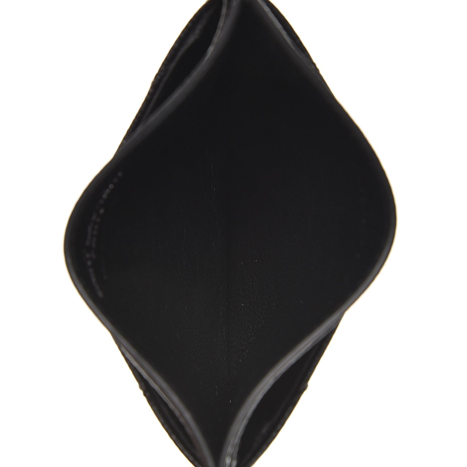 Saint Laurent Grain De Poudre Matelasse Chevron Monogram Credit Card Case Black 5 of 8