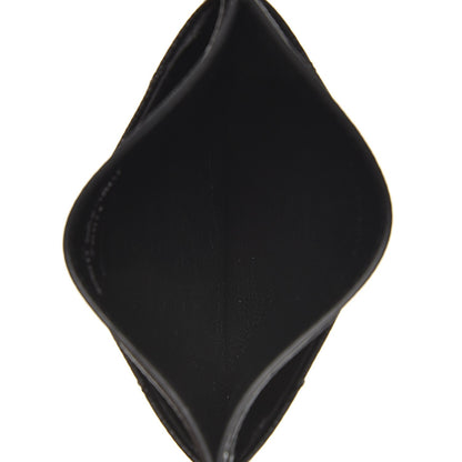 Saint Laurent Grain De Poudre Matelasse Chevron Monogram Credit Card Case Black 5 of 8