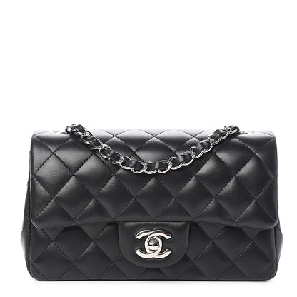 Chanel Lambskin Quilted Mini Rectangular Flap Black 1 of 12