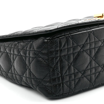 Christian Dior Grained Calfskin Cannage Large Caro Bag Black 10 of 12