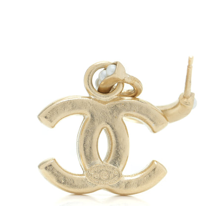 Chanel Pearl CC Hoop Drop Earring Gold 4 of 5