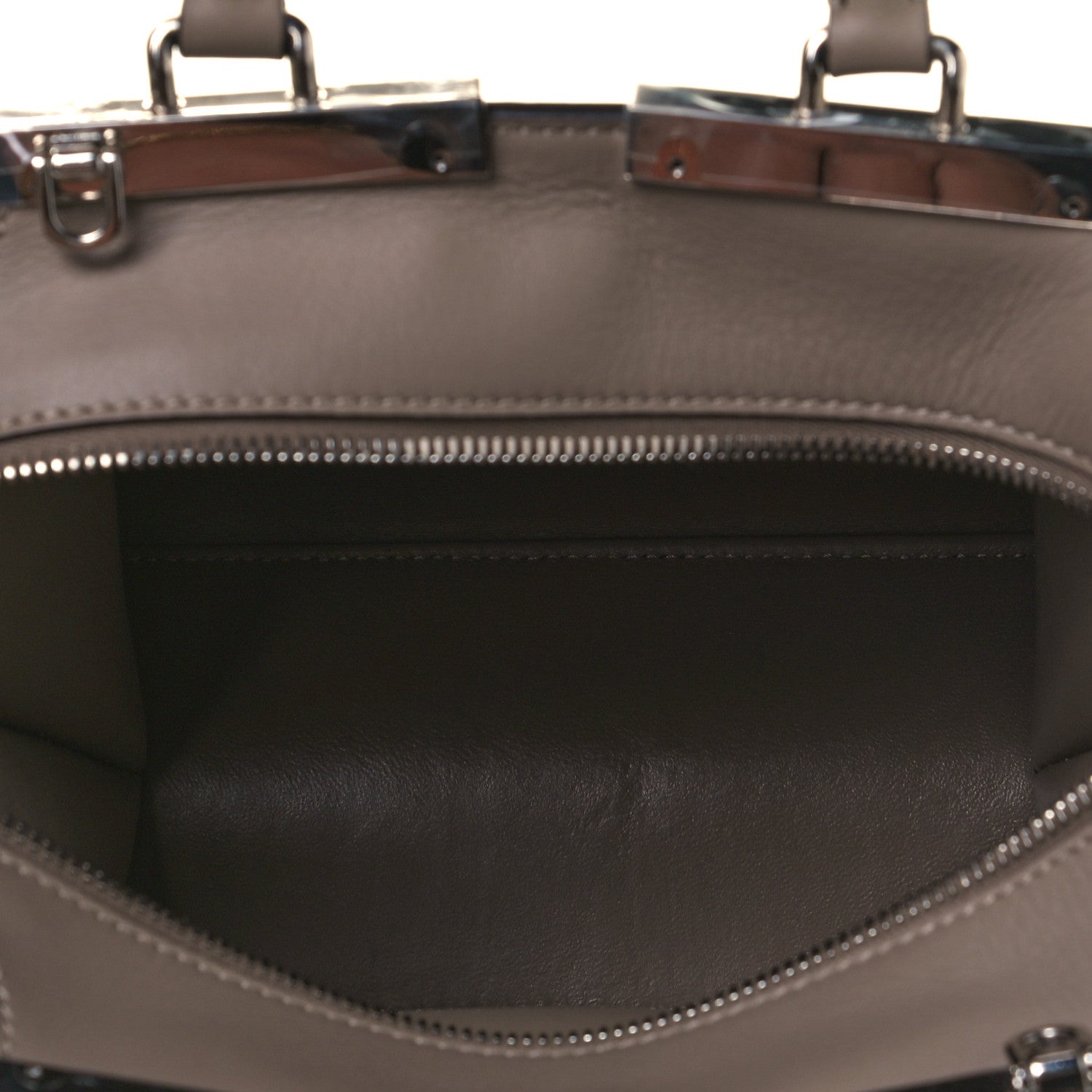 Fendi Vitello Dolce Ribbon Lace Up Mini 3Jours Tote Tortora Ceruleo 4 of 9