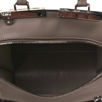 Fendi Vitello Dolce Ribbon Lace Up Mini 3Jours Tote Tortora Ceruleo 4 of 9