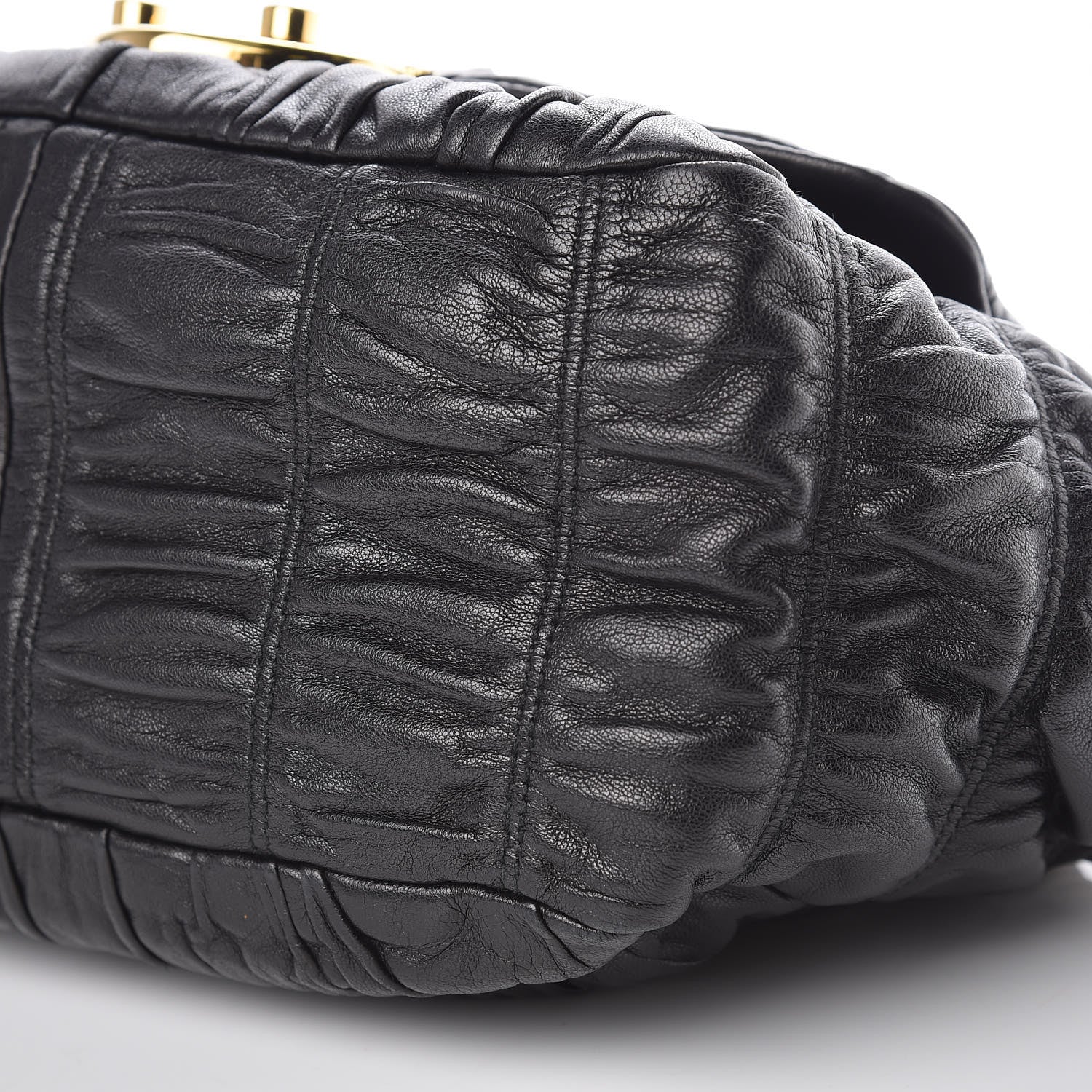Prada Nappa Dressy Gaufre Flap Bag Black 10 of 10