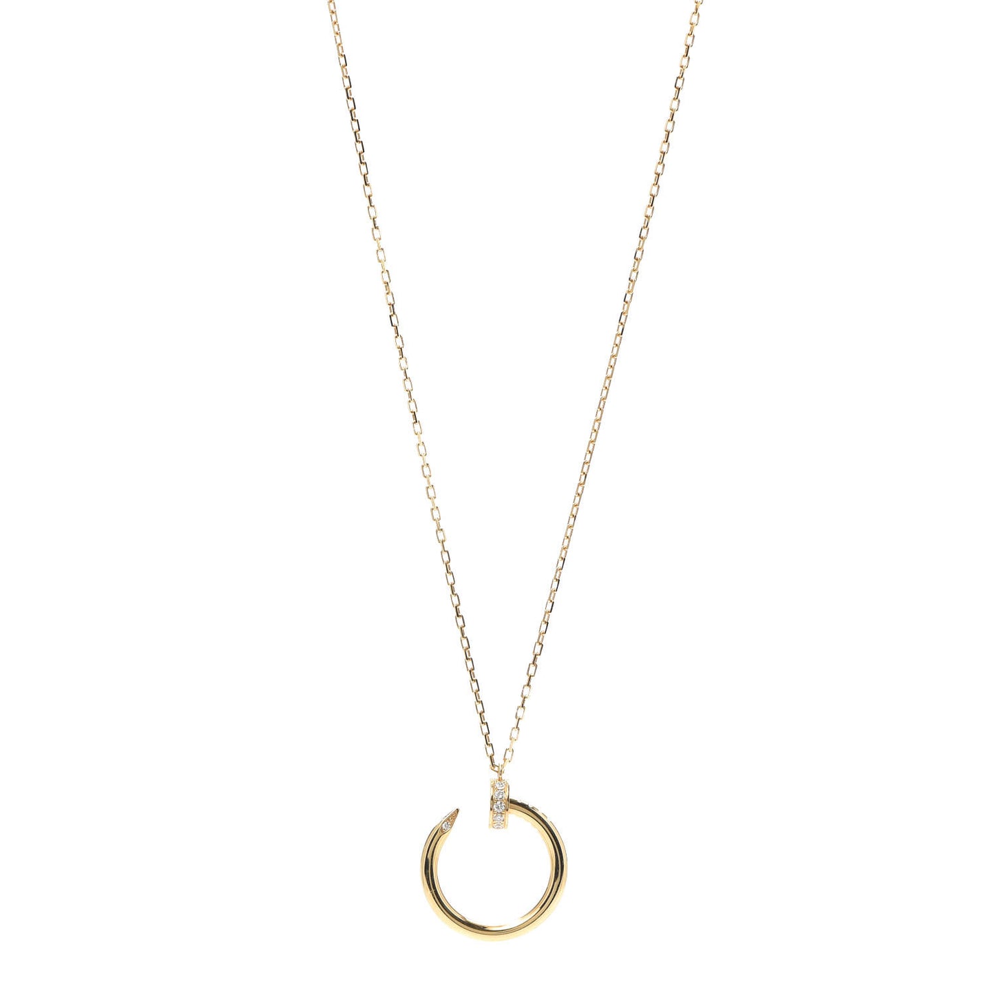 18K Yellow Gold Diamond Juste Un Clou Pendant Necklace