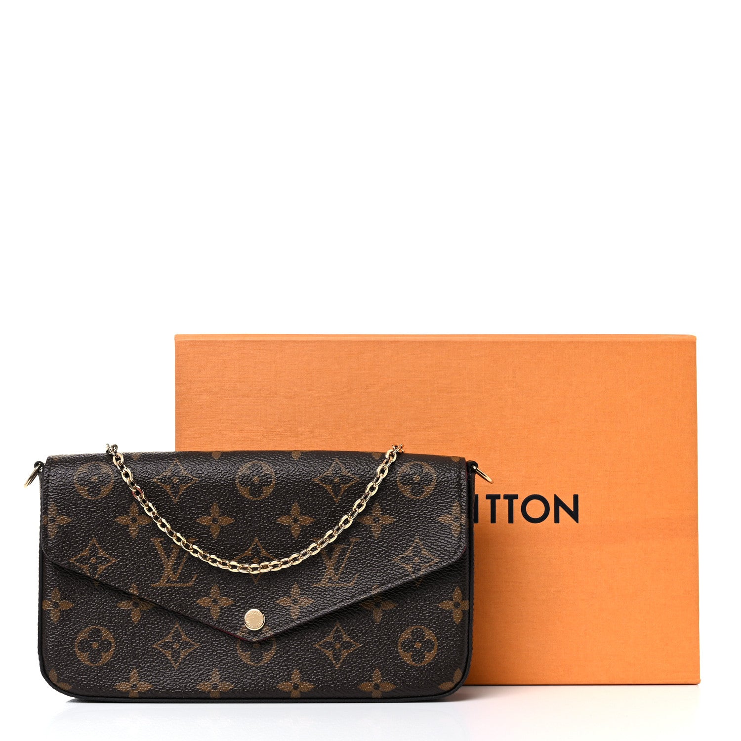 Louis Vuitton Monogram Pochette Felicie Chain Wallet Fuchsia 12 of 12