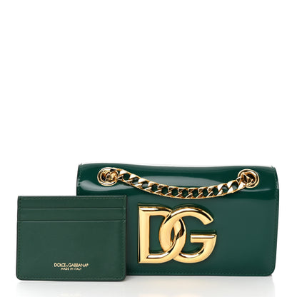 Dolce & Gabbana Patent DG Girls Phone Shoulder Bag Emerald 3 of 10