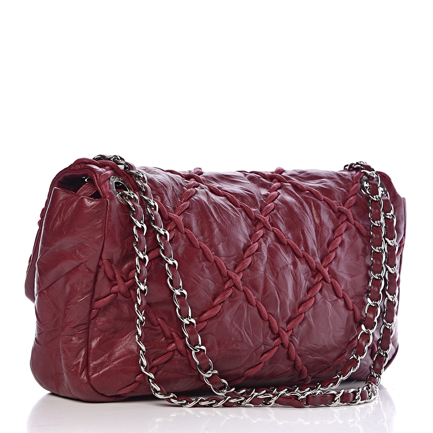 Chanel Calfskin Medium Ultra Stitch Flap Dark Red 3 of 11