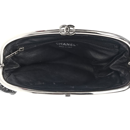 Chanel Lambskin Perforated Timeless Clutch Black 10 of 16