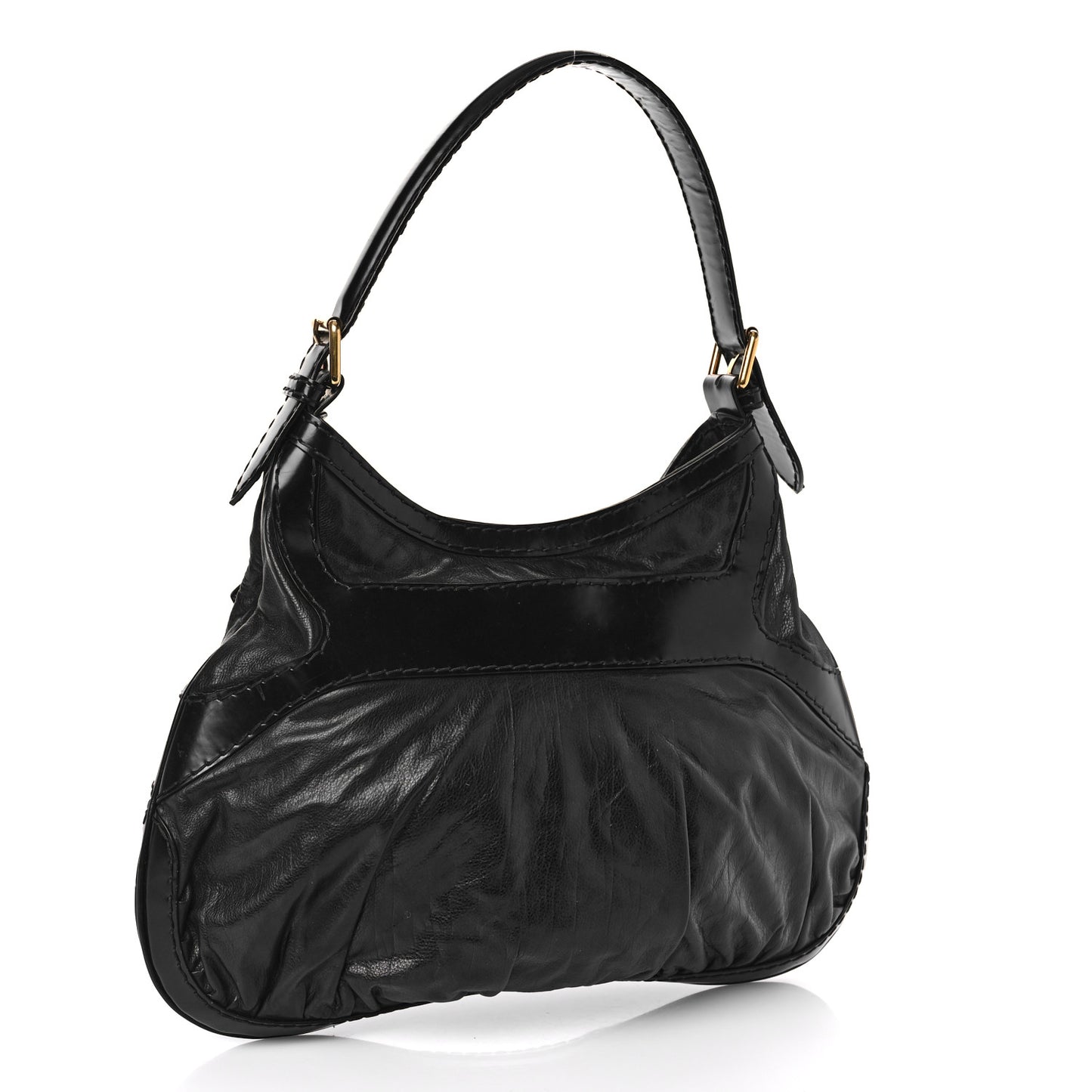 Calfskin Queen Bow Hobo Black