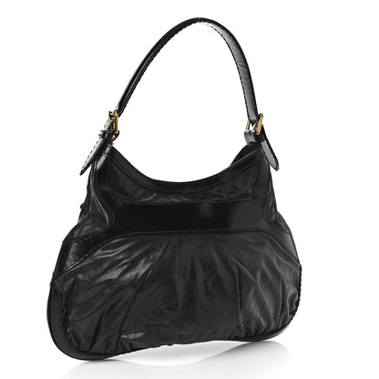 Gucci Calfskin Queen Bow Hobo Black 3 of 9