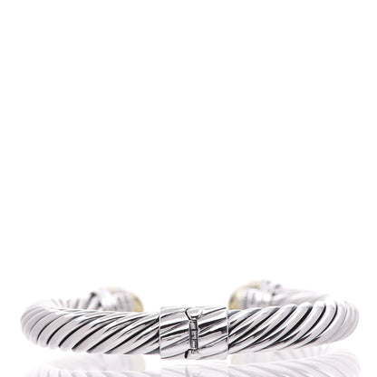 David Yurman Sterling Silver 14K Yellow Gold 10mm Cable Classics Bracelet 3 of 10