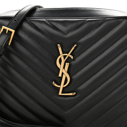 Saint Laurent Calfskin Matelasse Monogram Lou Camera Bag Black 8 of 11