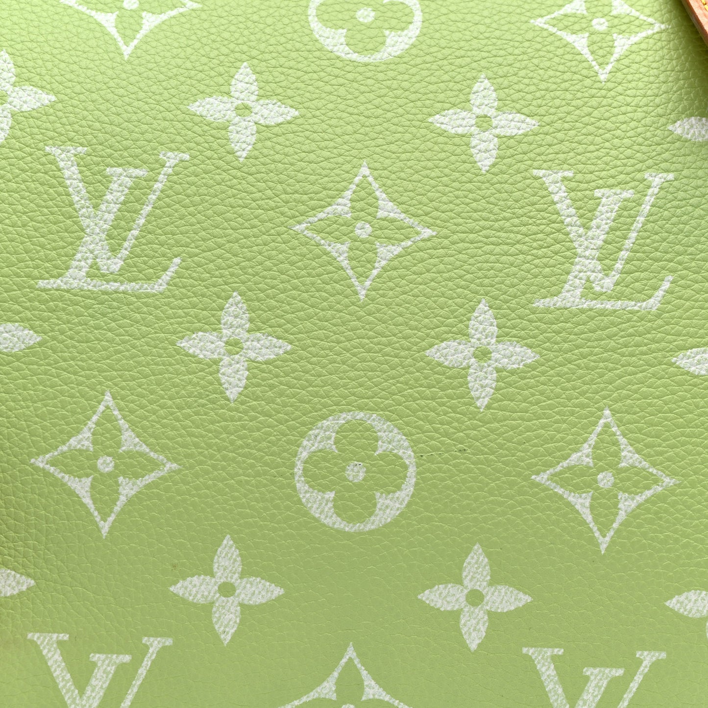 Calfskin Monogram Speedy P9 Bandouliere 40 Frozen Lime