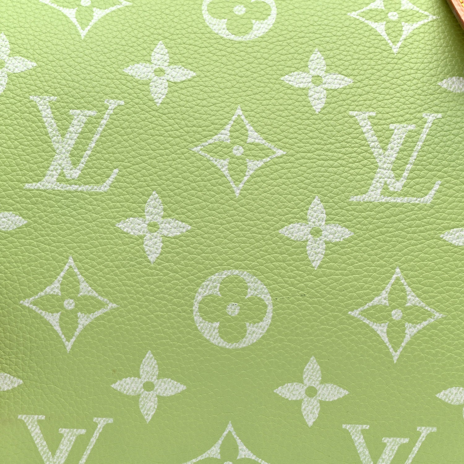 Louis Vuitton Calfskin Monogram Speedy P9 Bandouliere 40 Frozen Lime 10 of 12