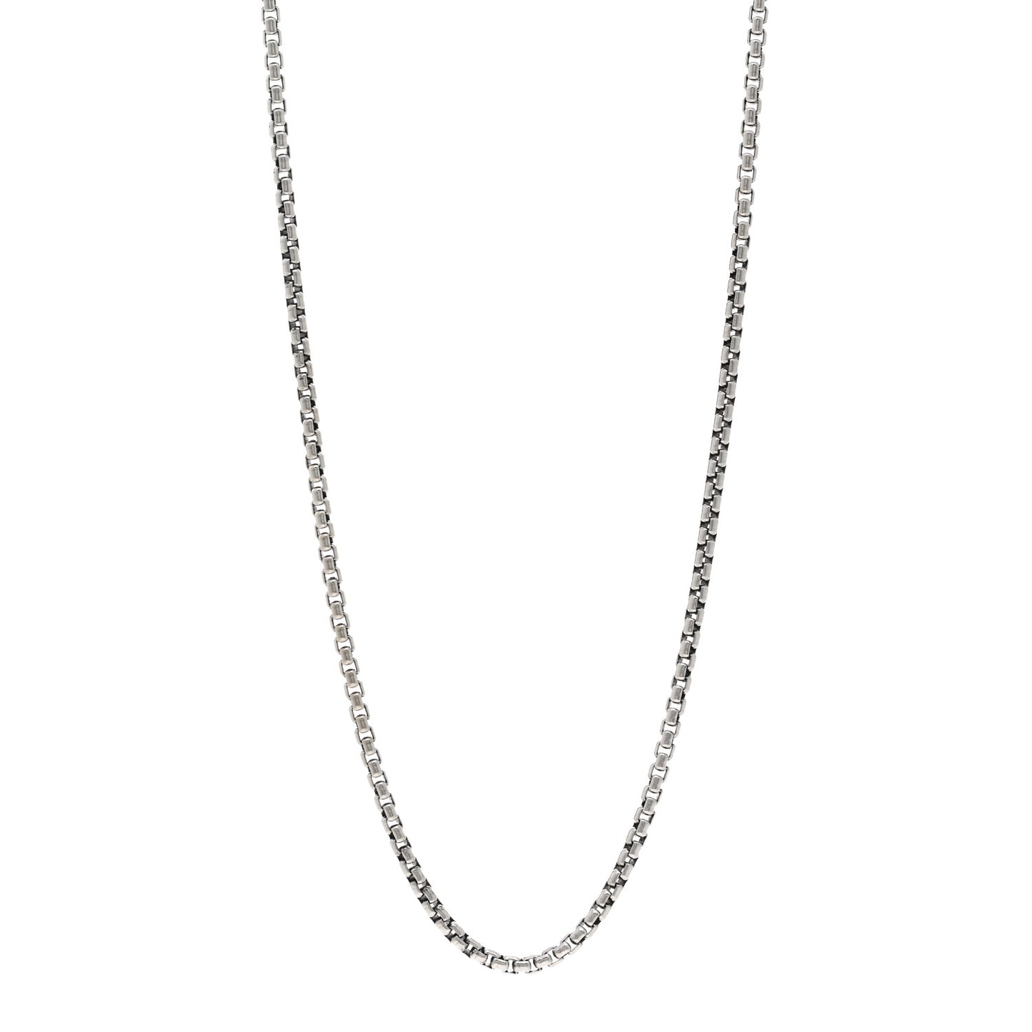 Sterling Silver 2.7mm Small Box Chain Necklace 22"