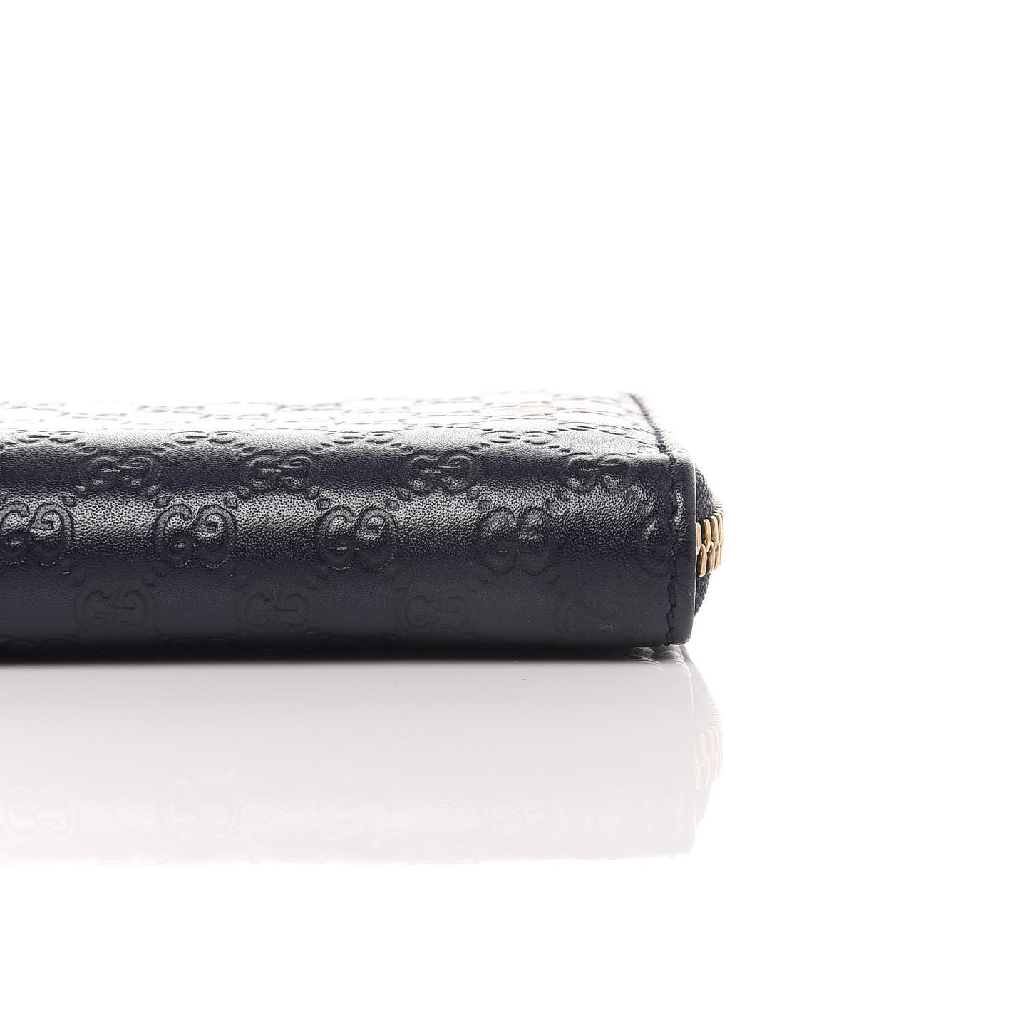 Microguccissima Zip Around Card Case Navy