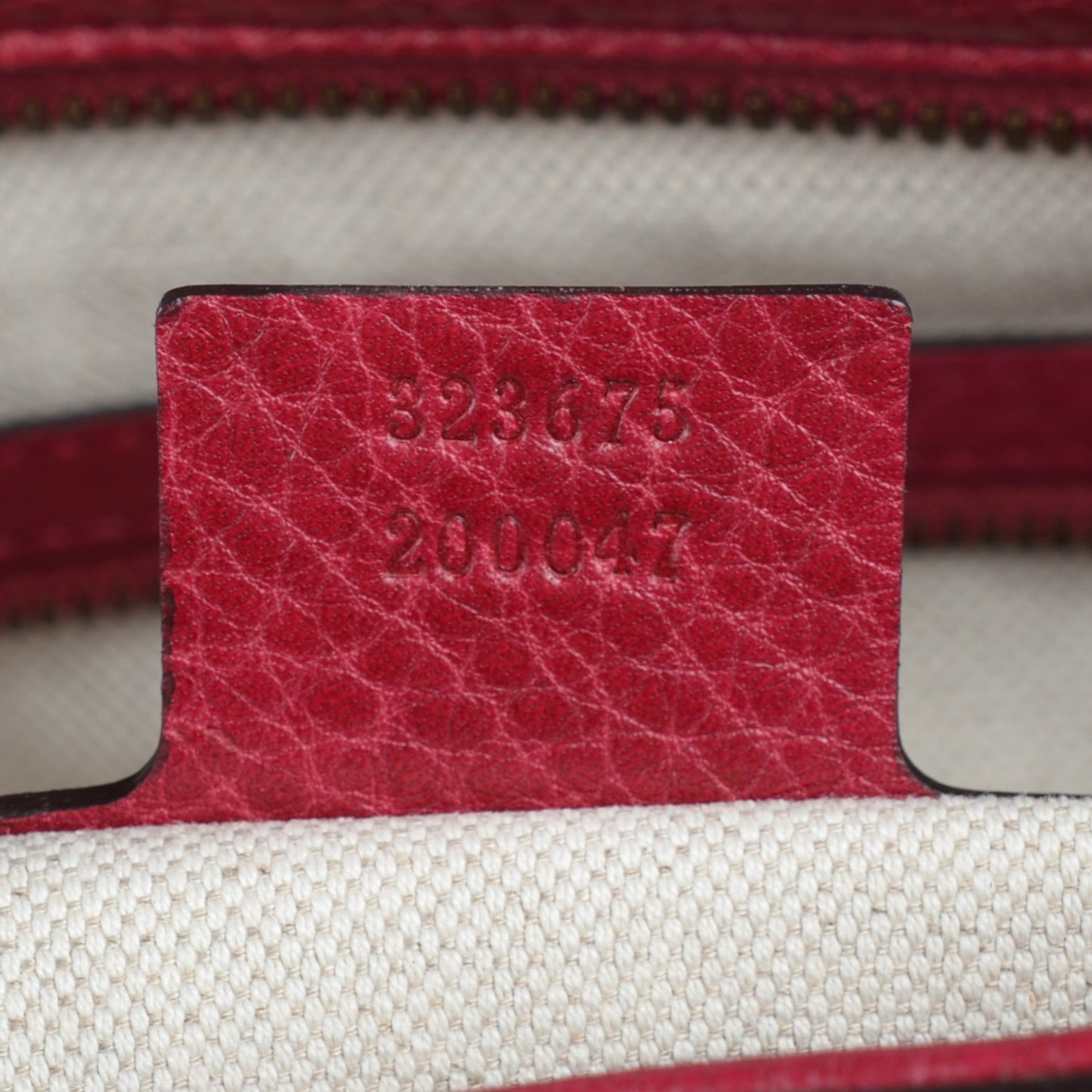 Pebbled Calfskin Medium Miss GG Top Handle Bag Dark Red
