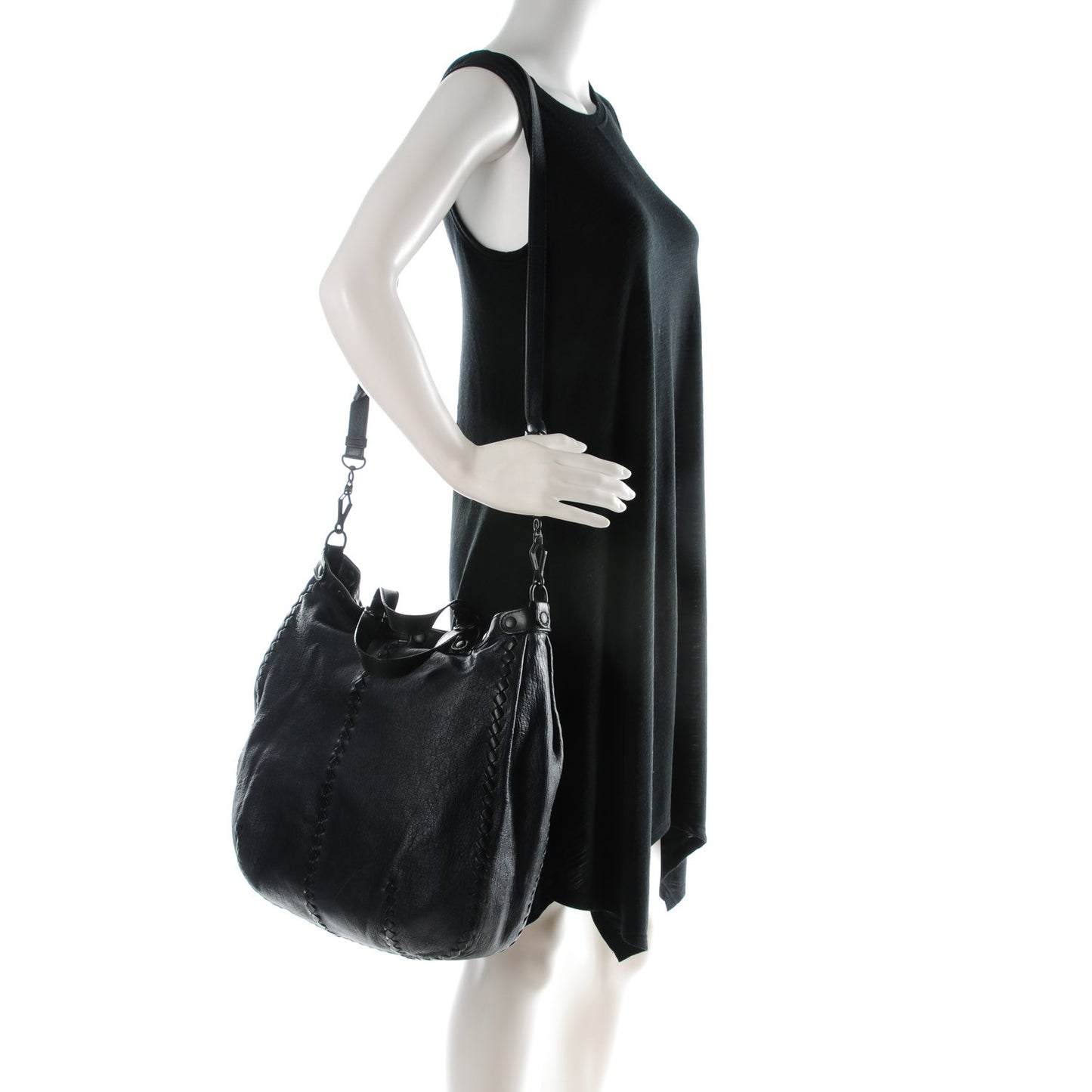 Lambskin Intrecciato Tote Celeste