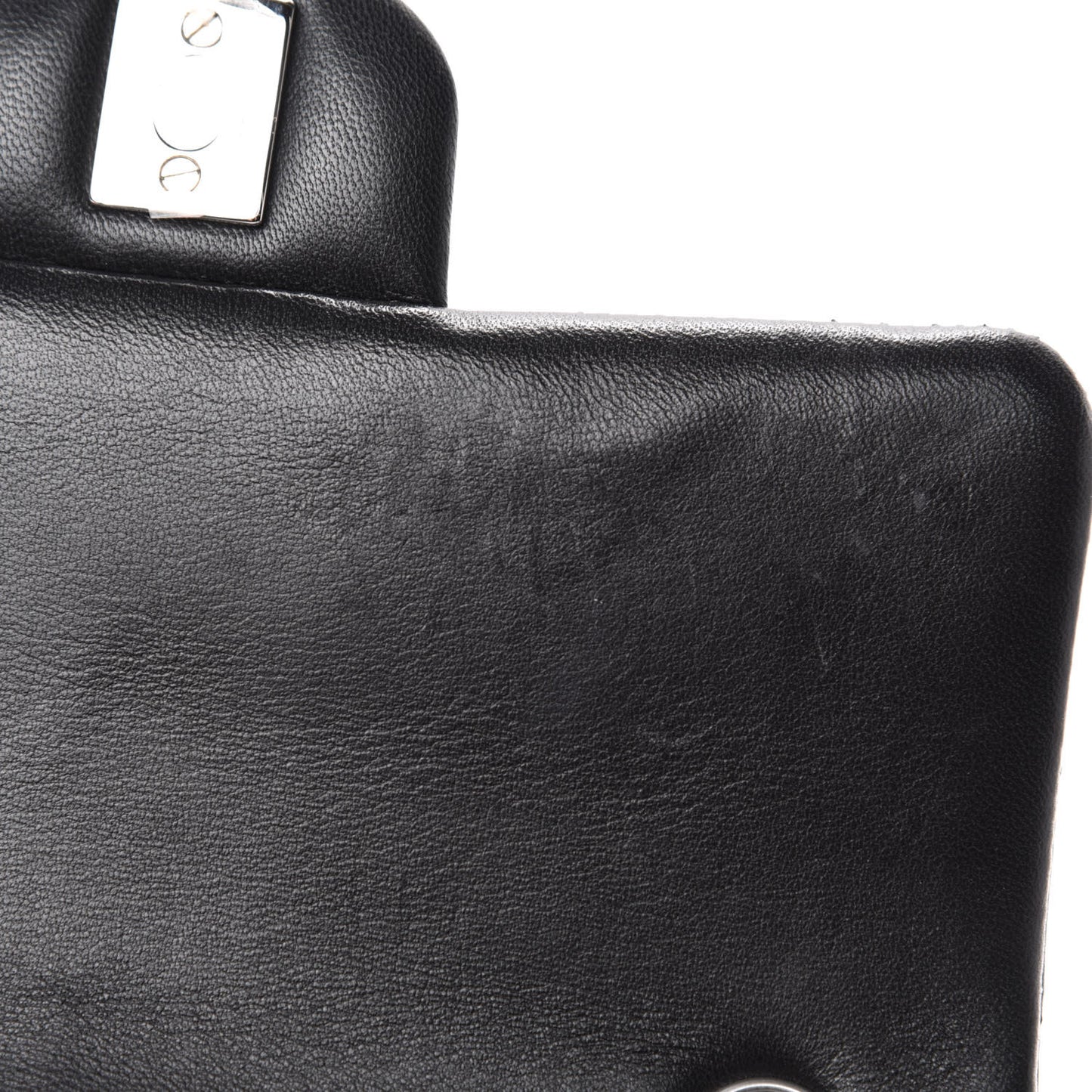Lambskin Quilted Mini Rectangular Flap Black