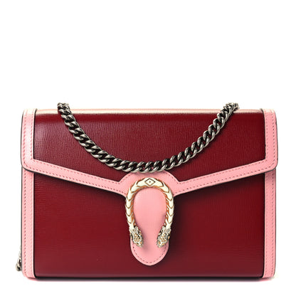 Gucci Azalea Calfskin Enamel Mini Dionysus Chain Wallet New Cherry Red Wild Rose Off White 1 of 12