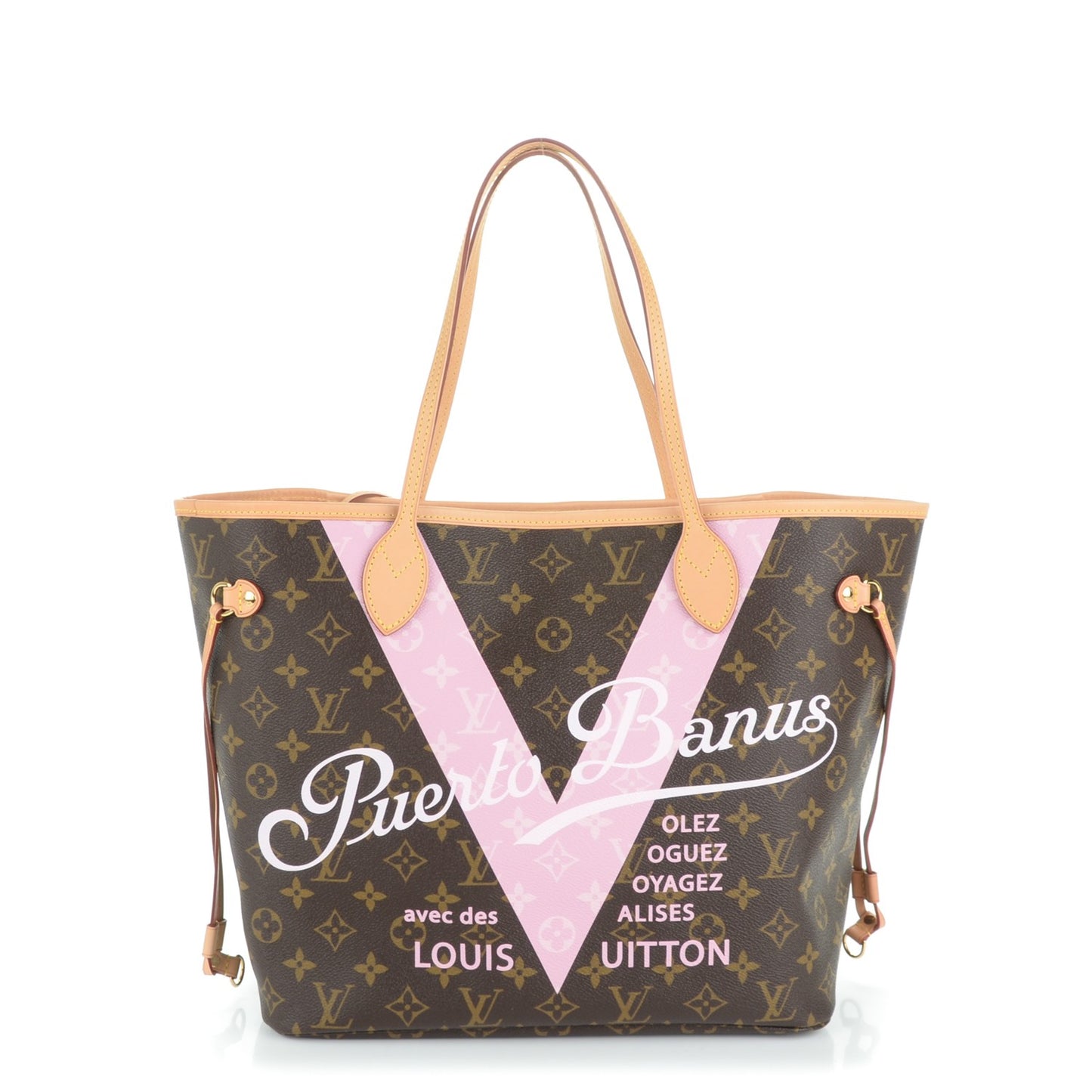 Monogram Puerto Banus V Neverfull MM Rose Ballerine