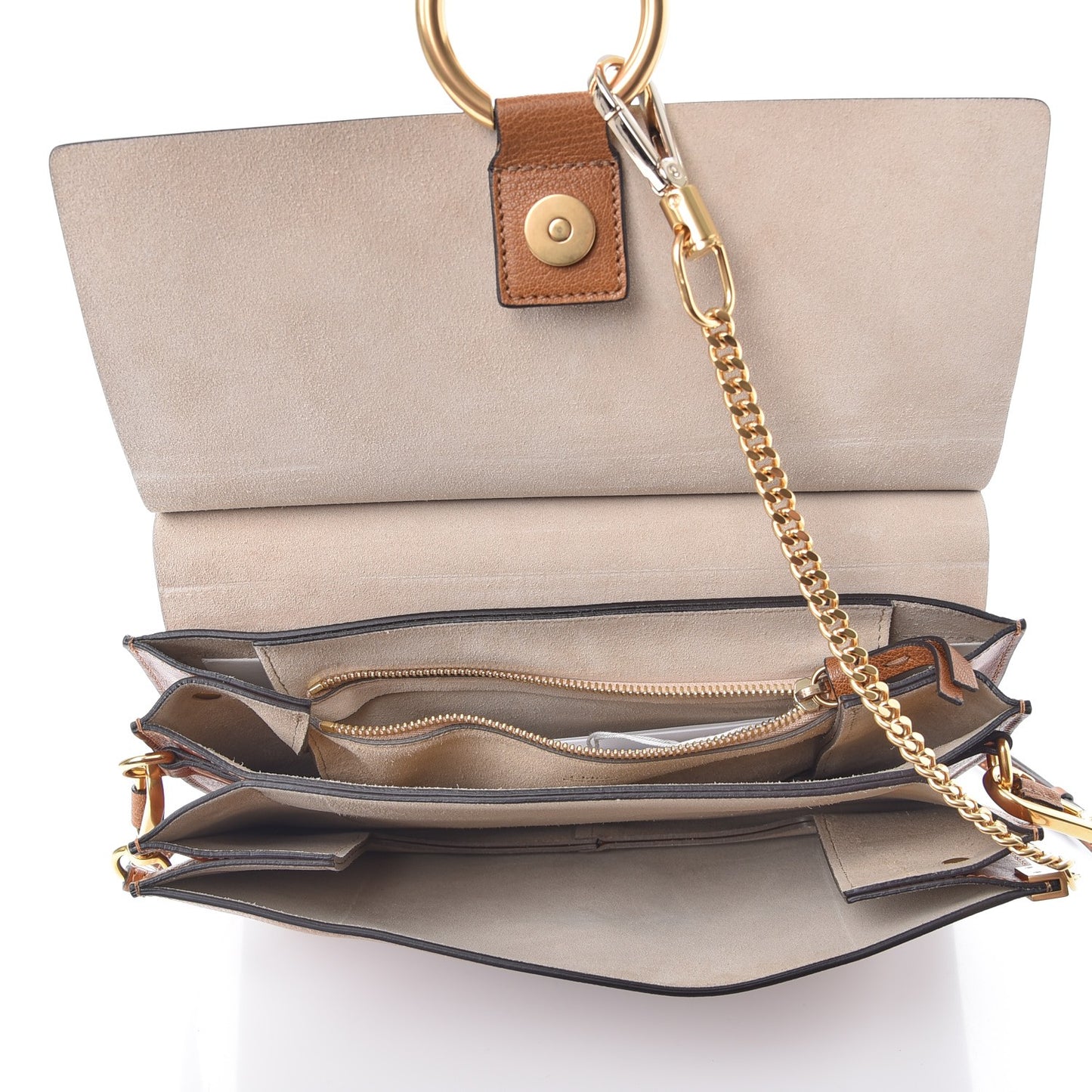 Goatskin Medium Faye Shoulder Bag Caramel