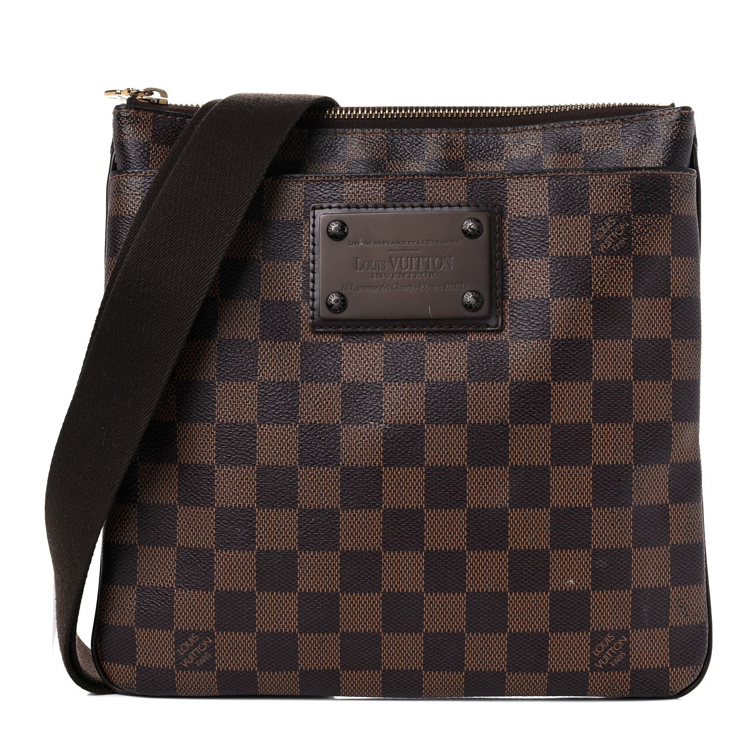 Louis Vuitton Damier Ebene Brooklyn Flat Pochette 1 of 17