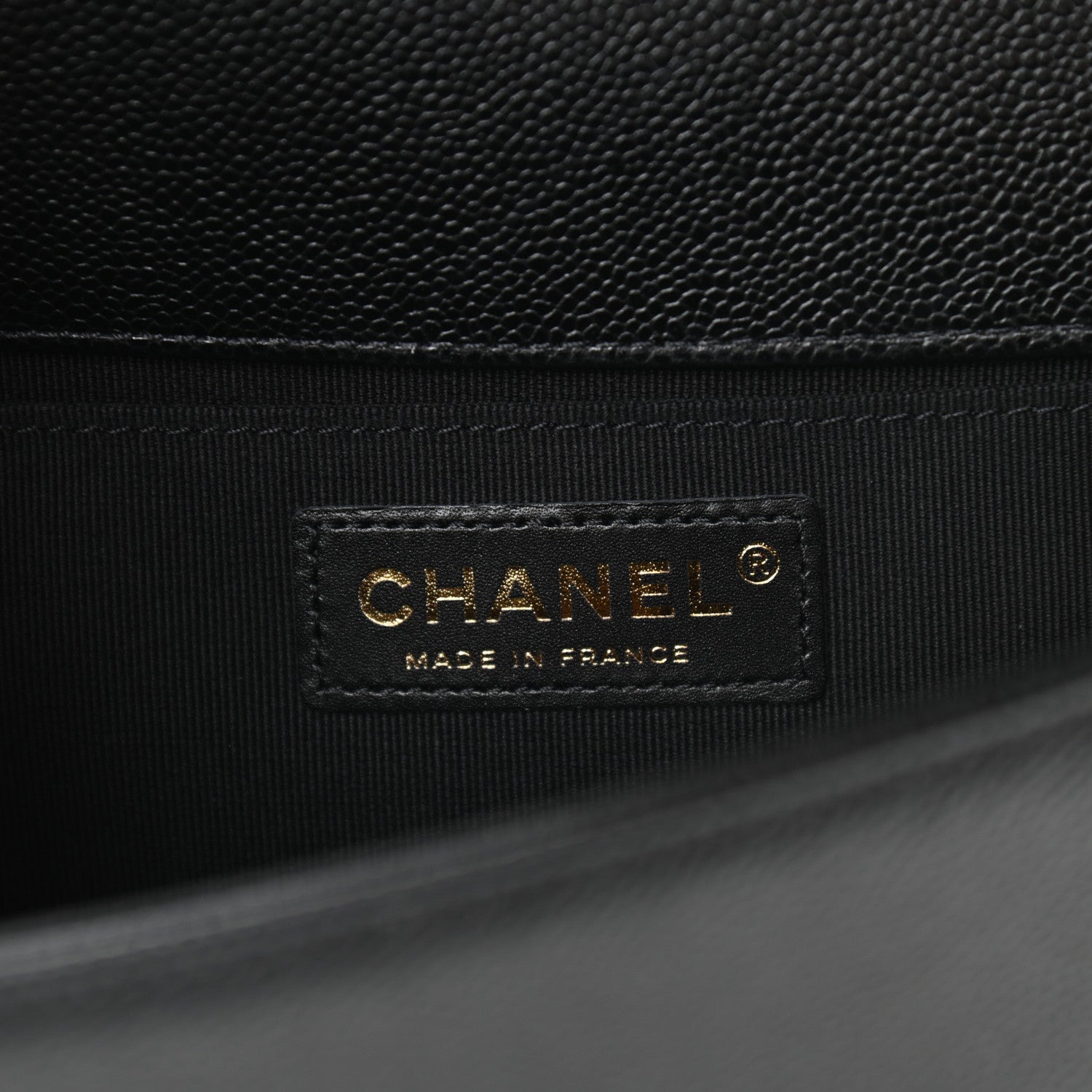 Chanel Caviar Chevron Quilted Medium Boy Flap Black 6 of 11