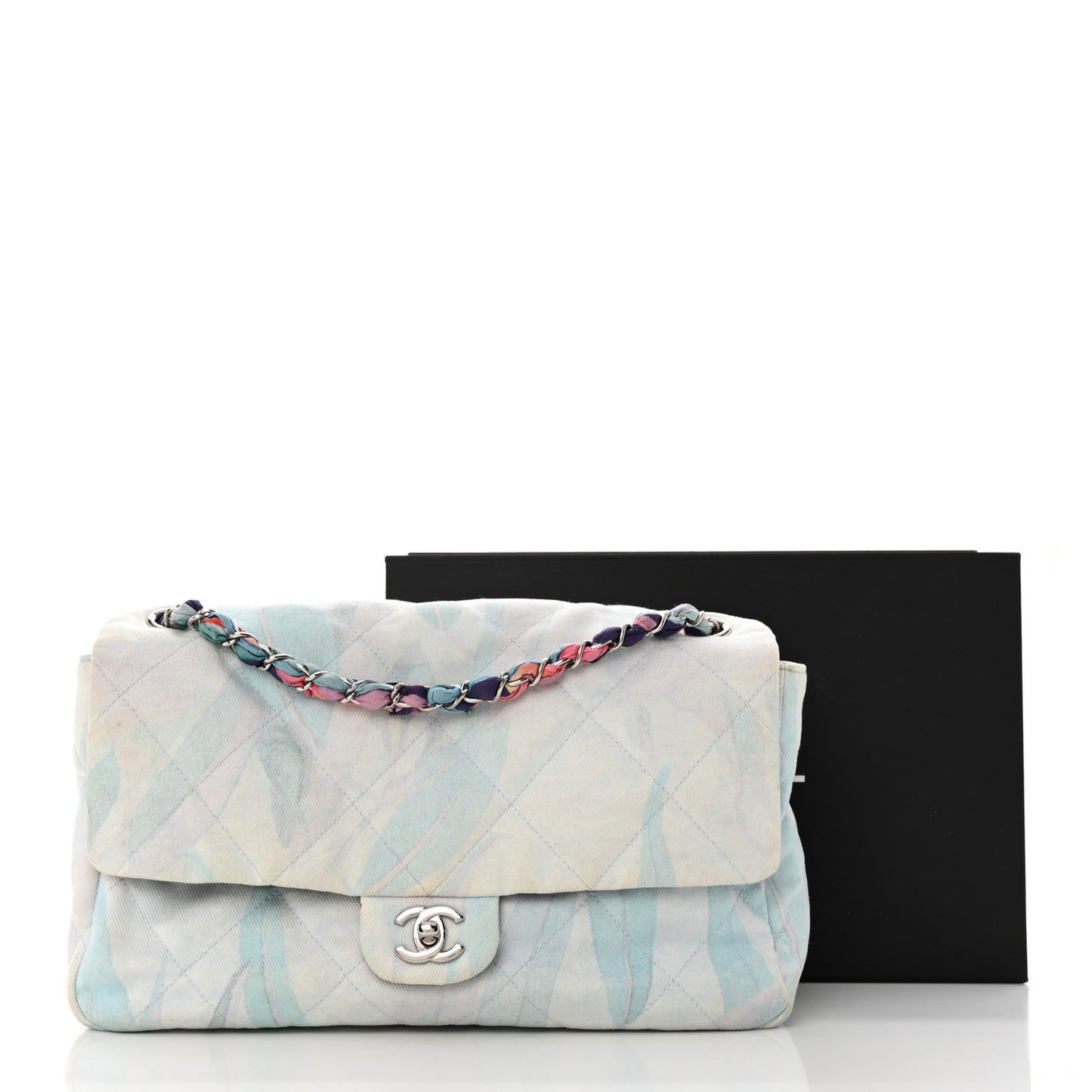 Canvas Quilted Jungle Jeans Flap White Multicolor