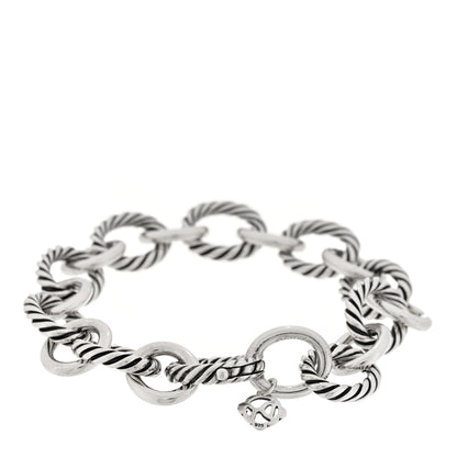 David Yurman Sterling Silver 12mm Large Oval Link Bracelet 2 of 3