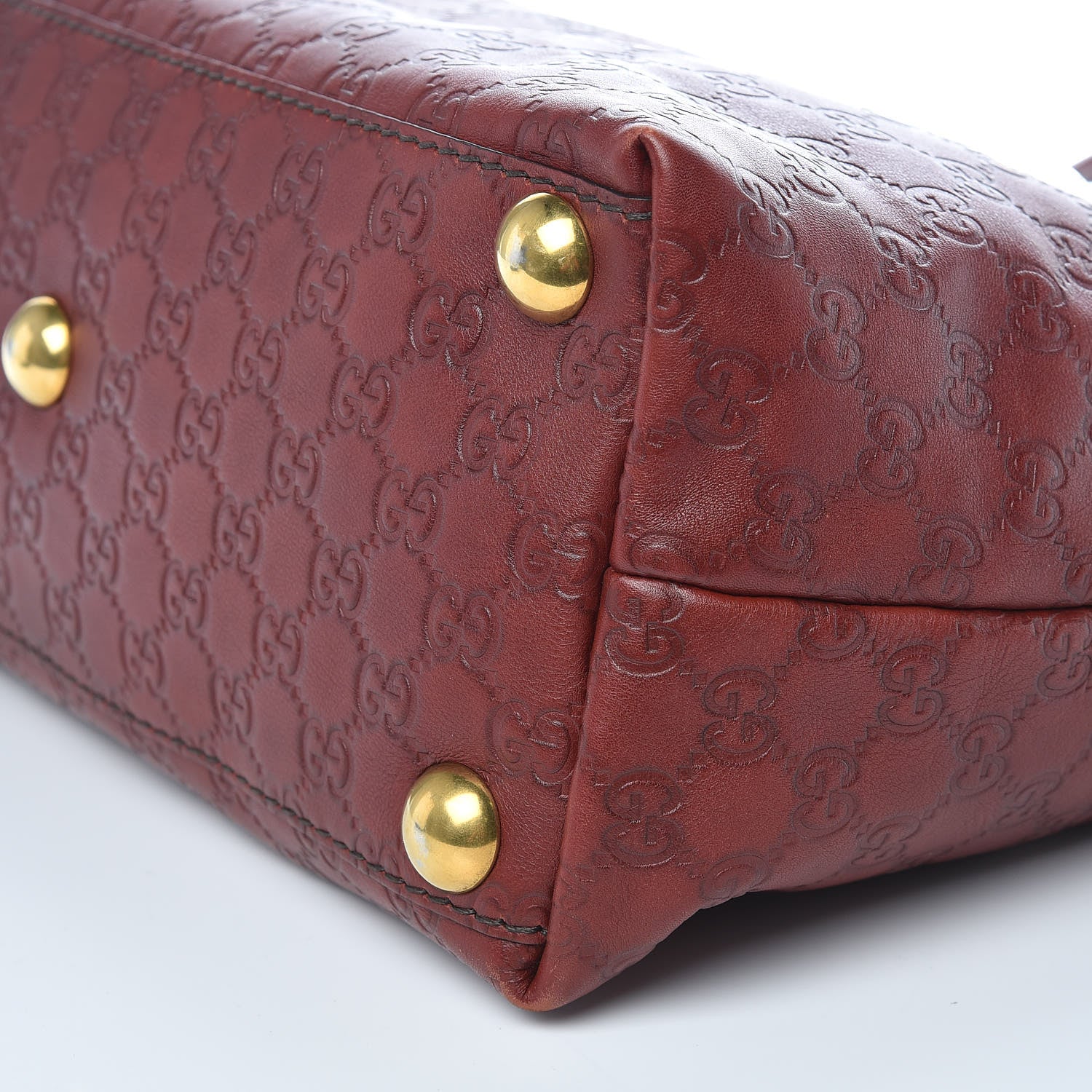 Gucci Guccissima Small Babouska Tote Burgundy 6 of 9