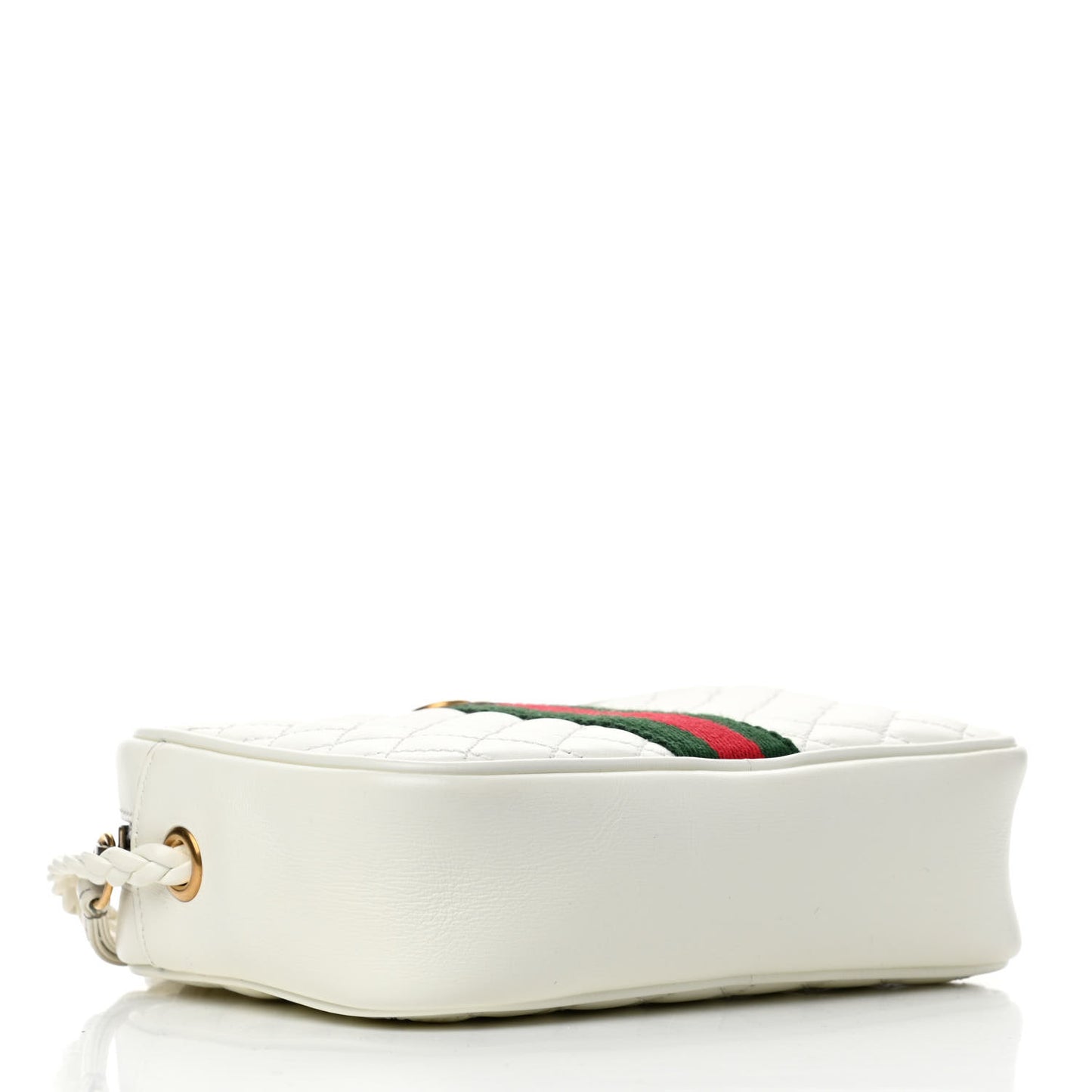 Calfskin Web Trapuntata Mini Shoulder Bag Off White