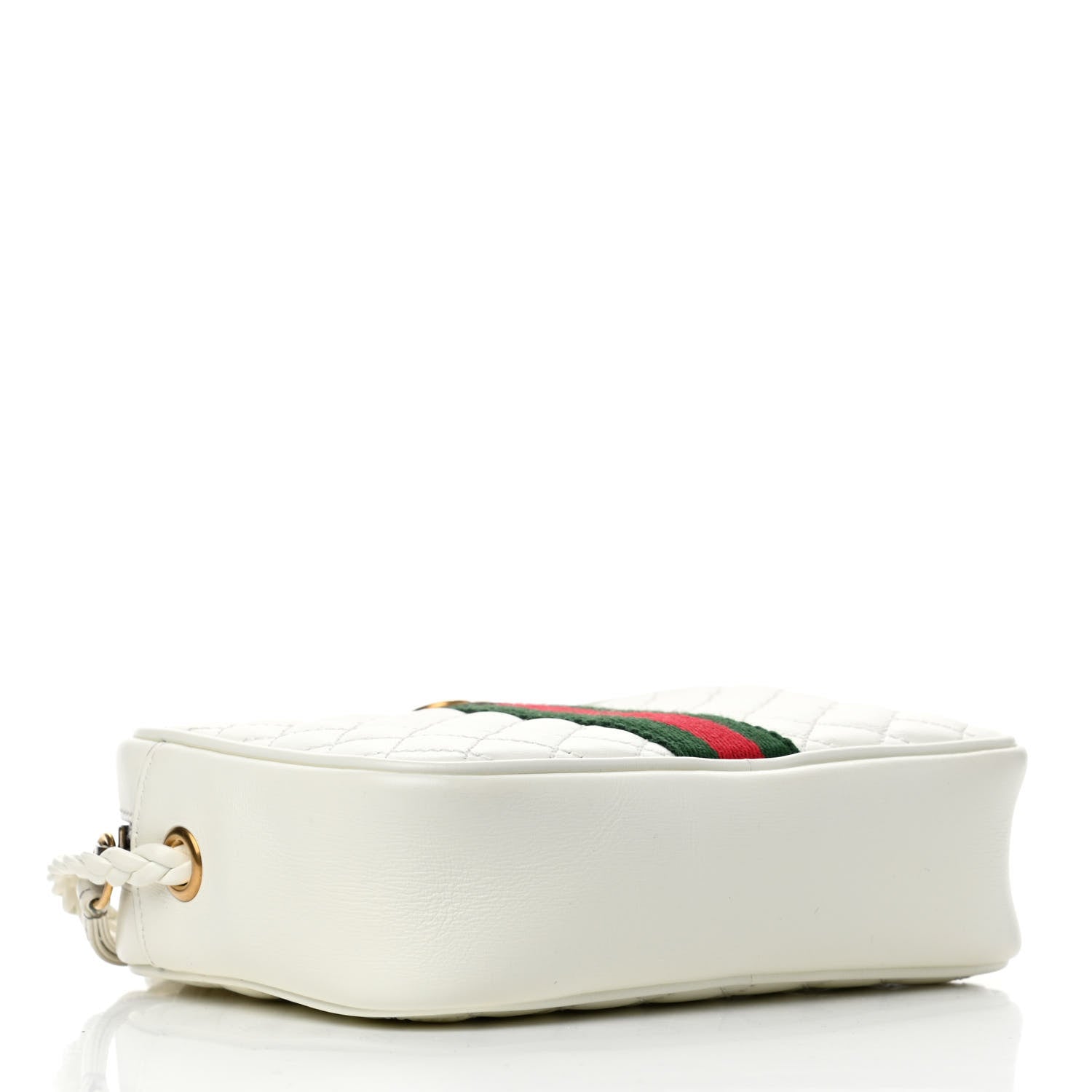 Gucci Calfskin Web Trapuntata Mini Shoulder Bag Off White 3 of 4