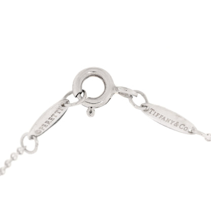 Tiffany Sterling Silver Diamond Elsa Peretti Diamonds by the Yard Open Heart Bracelet 3 of 4
