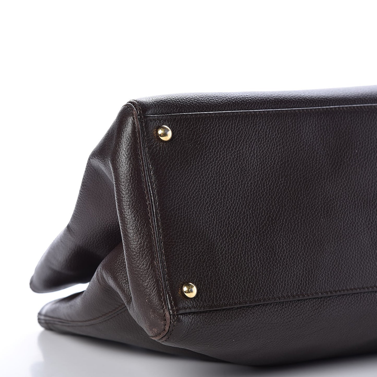 Calfskin Cerf Executive Shopper Tote Brown