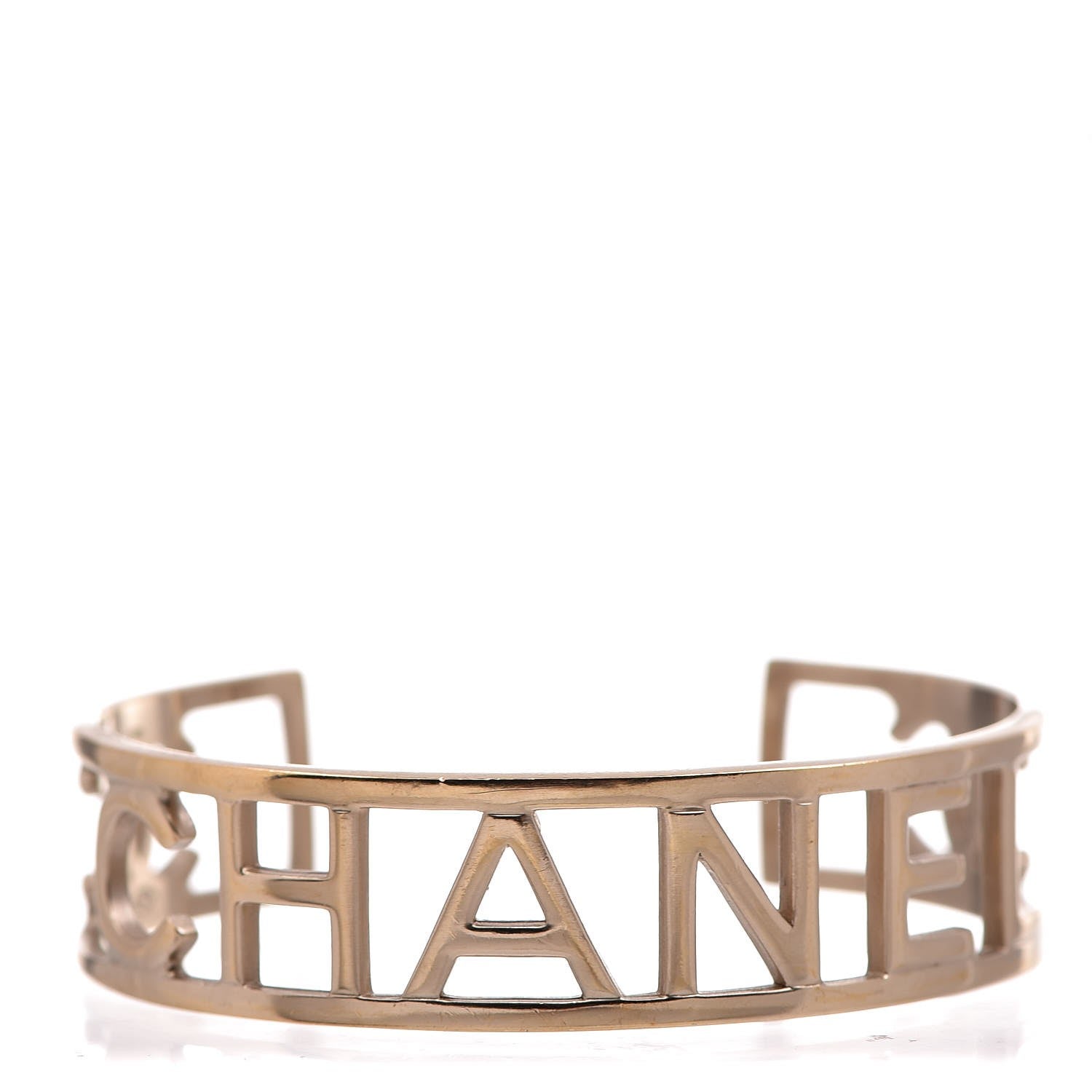 Chanel Logo Cuff Bracelet Gold 1 of 4