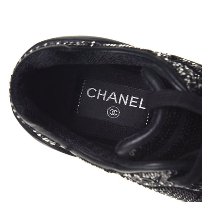 Chanel Sequin CC Sneakers 36 Black 7 of 9