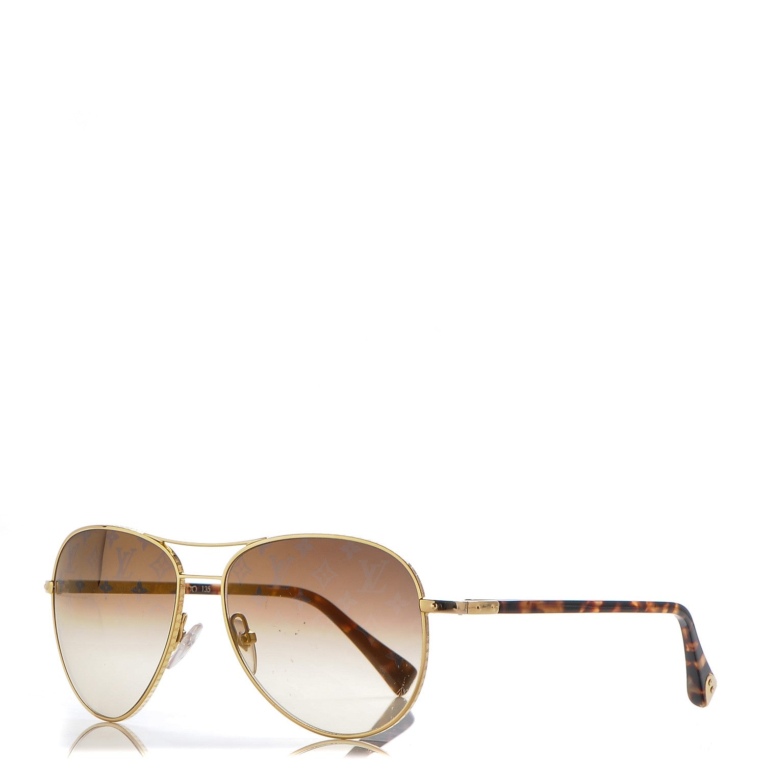 Louis Vuitton Conspiration Pilote Sunglasses Z0164U Gold 1 of 12