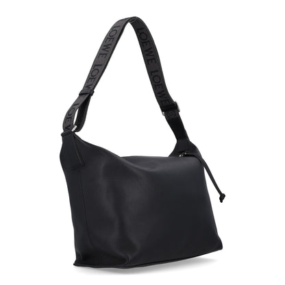 Loewe Supple Smooth Calfskin Jacquard Medium Cubi Crossbody Bag Black 3 of 12
