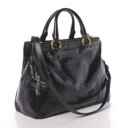 Prada Vitello Shine Tote Black 3 of 10
