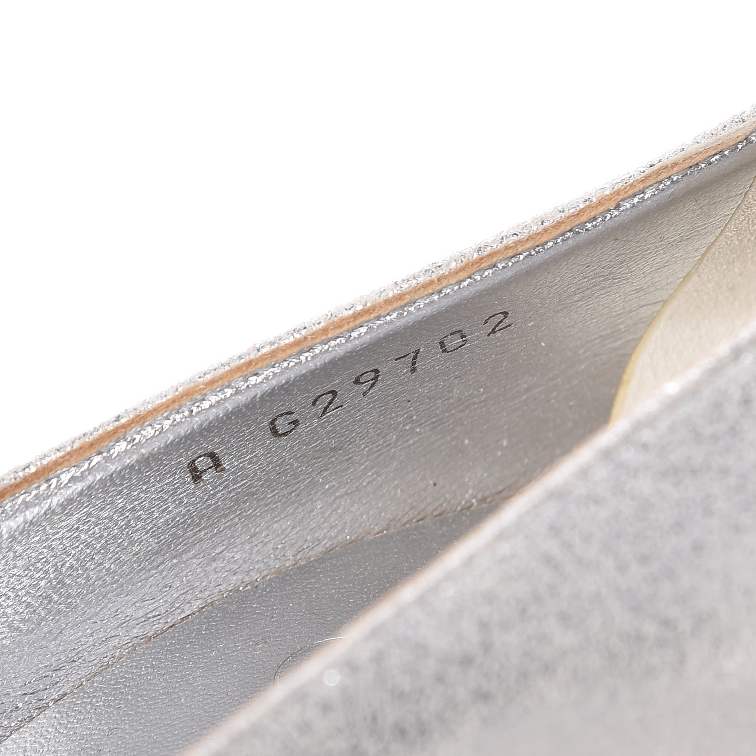 Chanel Metallic Lambskin Cap Toe CC Pumps 37.5 Silver Black 8 of 17