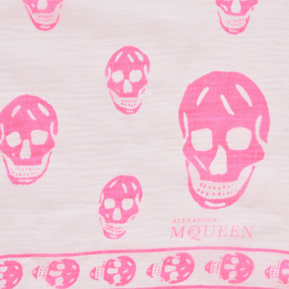 Alexander McQueen Silk Chiffon Skull Scarf Pink 3 of 4