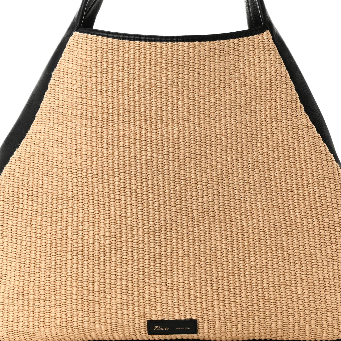 Palm Wax Ada Hobo Bag Natural Raffia Black