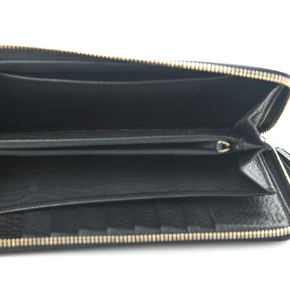 Gucci Pebbled Calfskin Soho Zip Around Wallet Black 6 of 9
