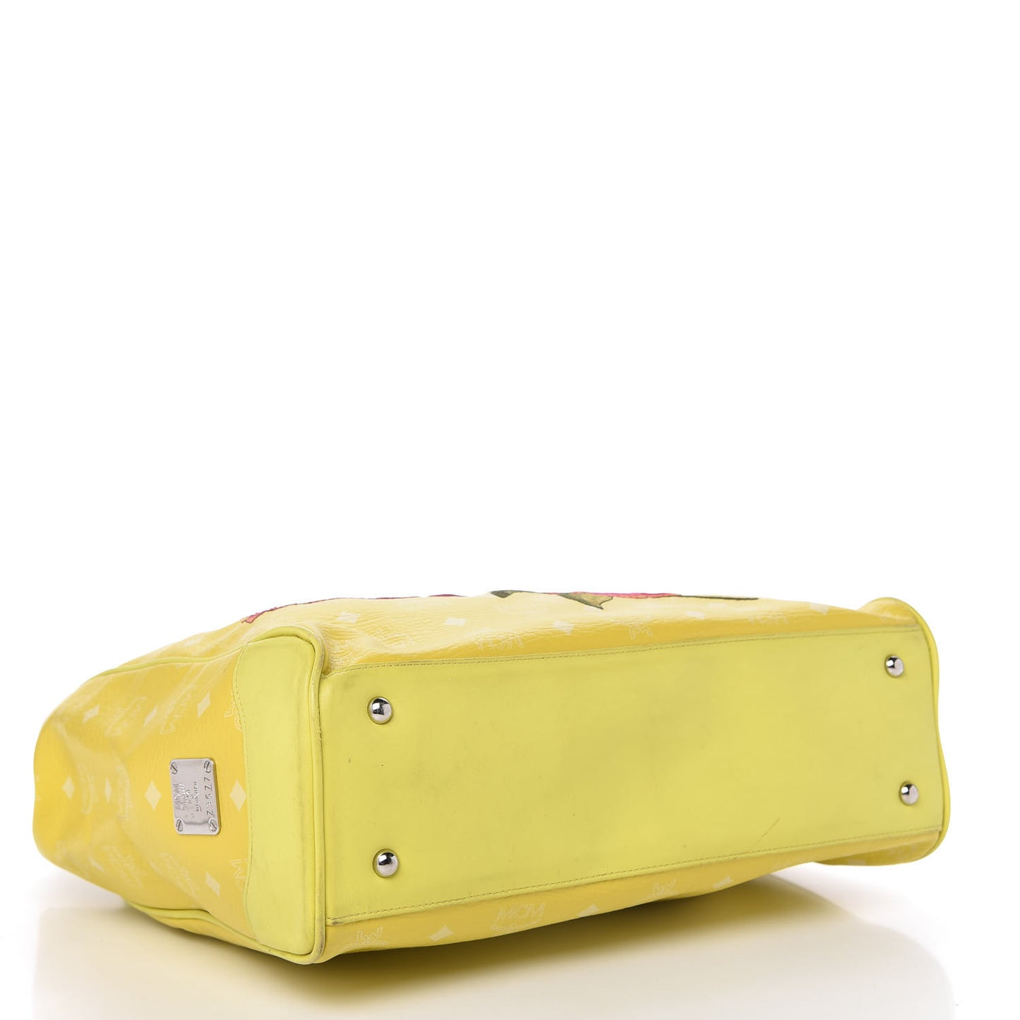 Visetos Embroidered Flower Hummingbird Tote Yellow
