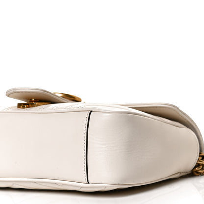 Gucci Calfskin Matelasse Small GG Marmont Shoulder Bag White 11 of 11