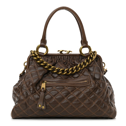 Marc Jacobs Calfskin Quilted Stam Brown 1 of 10